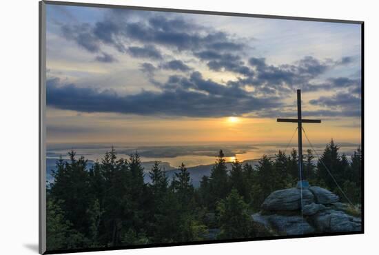 Barenstein with View to the Lipno Reservoir of Moldavia at Sunrise, Austria-Volker Preusser-Mounted Photographic Print