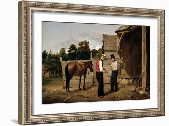 Bargaining for a Horse-William Sidney Mount-Framed Art Print