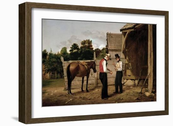 Bargaining for a Horse-William Sidney Mount-Framed Art Print