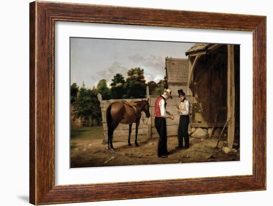 Bargaining for a Horse-William Sidney Mount-Framed Art Print