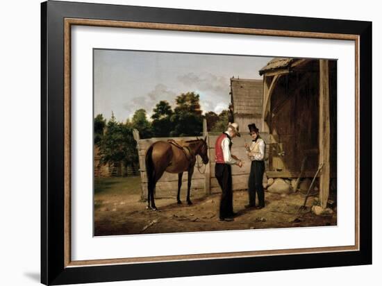 Bargaining for a Horse-William Sidney Mount-Framed Art Print