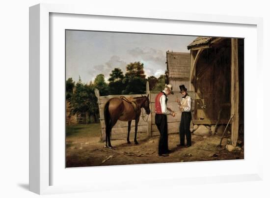 Bargaining for a Horse-William Sidney Mount-Framed Art Print