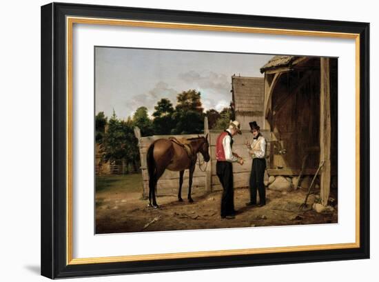 Bargaining for a Horse-William Sidney Mount-Framed Art Print