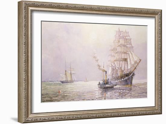 Bargaining for a Tow, 'The Tamar', C.1897-John Sutton-Framed Giclee Print