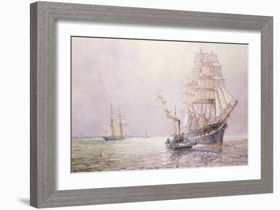 Bargaining for a Tow, 'The Tamar', C.1897-John Sutton-Framed Giclee Print