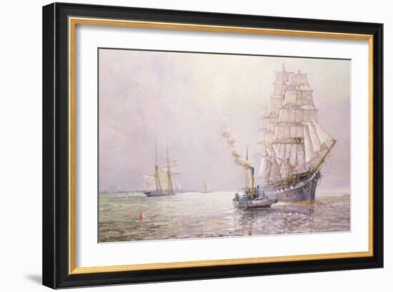 Bargaining for a Tow, 'The Tamar', C.1897-John Sutton-Framed Giclee Print