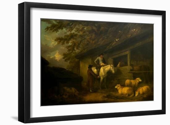Bargaining for Sheep, 1794 (Oil on Canvas)-George Morland-Framed Giclee Print
