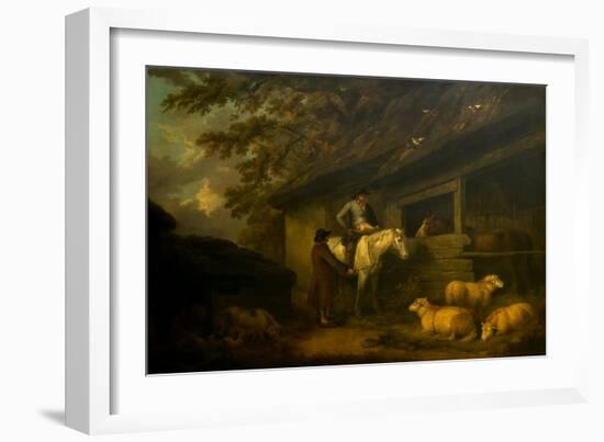 Bargaining for Sheep, 1794 (Oil on Canvas)-George Morland-Framed Giclee Print