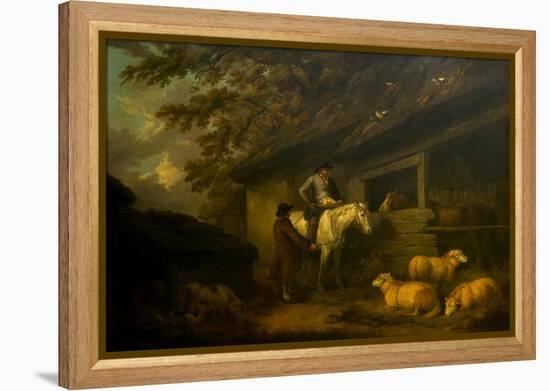 Bargaining for Sheep, 1794 (Oil on Canvas)-George Morland-Framed Premier Image Canvas