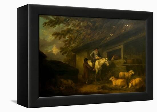 Bargaining for Sheep, 1794 (Oil on Canvas)-George Morland-Framed Premier Image Canvas