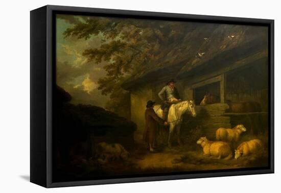 Bargaining for Sheep, 1794 (Oil on Canvas)-George Morland-Framed Premier Image Canvas