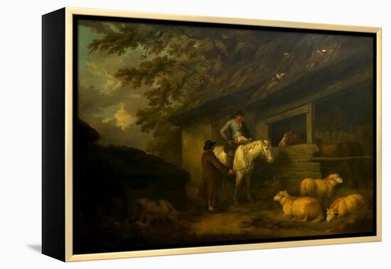 Bargaining for Sheep, 1794 (Oil on Canvas)-George Morland-Framed Premier Image Canvas