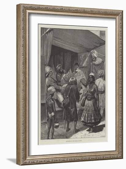 Bargaining in the Bazaar at Delhi-Richard Caton Woodville II-Framed Giclee Print