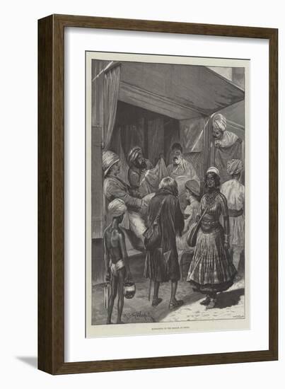 Bargaining in the Bazaar at Delhi-Richard Caton Woodville II-Framed Giclee Print