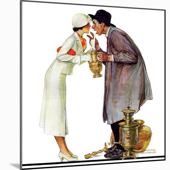 "Bargaining with Antique Dealer", May 19,1934-Norman Rockwell-Mounted Giclee Print