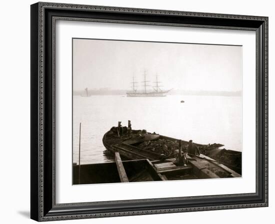 Barge Loaded with Freight, Rotterdam, 1898-James Batkin-Framed Photographic Print