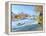 Barge Sailing Down the River Seine in Paris-Anne Durham-Framed Premier Image Canvas