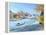 Barge Sailing Down the River Seine in Paris-Anne Durham-Framed Premier Image Canvas