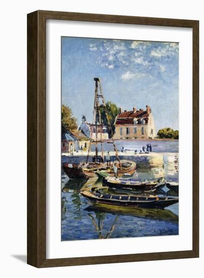 Barges, 1885-Alfred Sisley-Framed Giclee Print