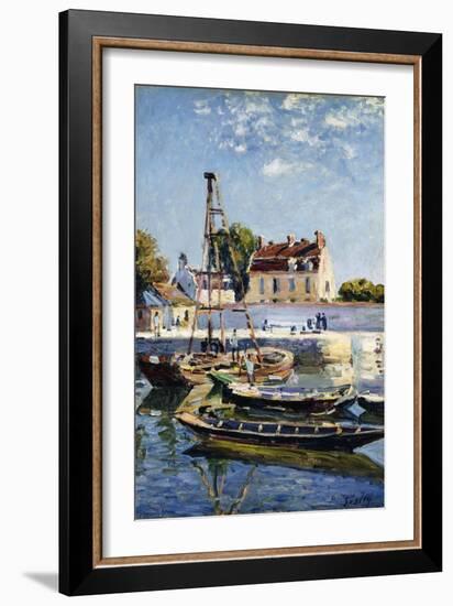 Barges, 1885-Alfred Sisley-Framed Giclee Print