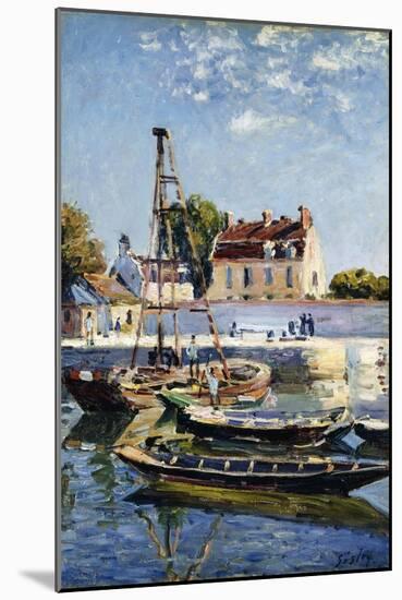 Barges, 1885-Alfred Sisley-Mounted Giclee Print