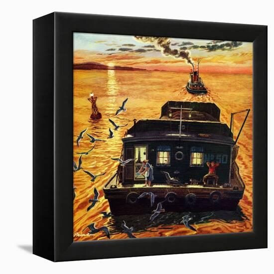 "Barges", April 6, 1957-Ben Kimberly Prins-Framed Premier Image Canvas