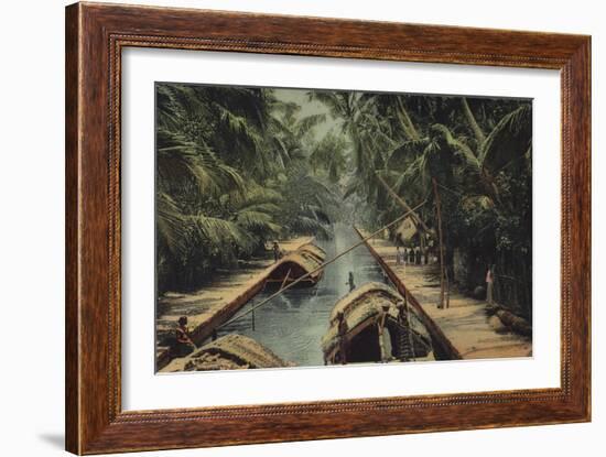 Barges on a Canal in Sri Lanka-null-Framed Photographic Print