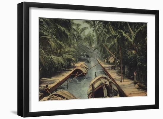 Barges on a Canal in Sri Lanka-null-Framed Photographic Print