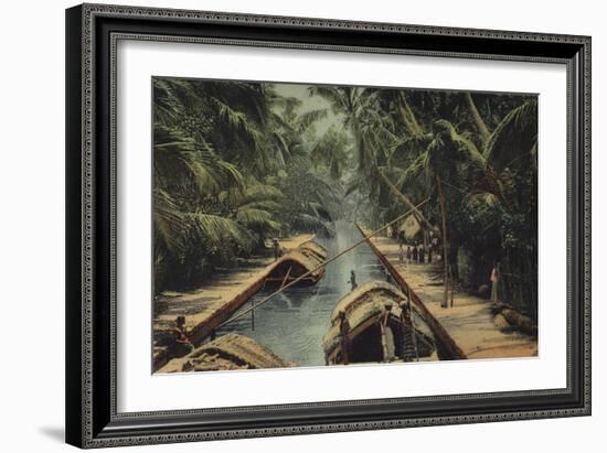 Barges on a Canal in Sri Lanka-null-Framed Photographic Print