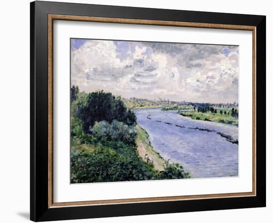 Barges on the Seine, c.1869-Pierre-Auguste Renoir-Framed Giclee Print