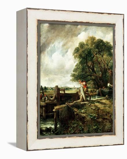 Barges Passing a Lock on the Stour-John Constable-Framed Premier Image Canvas