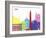 Bari Skyline Pop-paulrommer-Framed Art Print