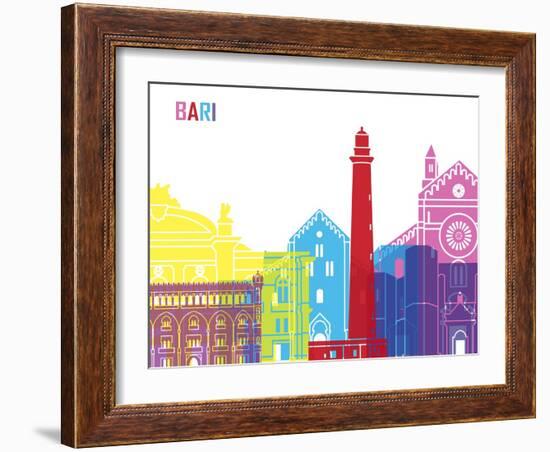 Bari Skyline Pop-paulrommer-Framed Art Print