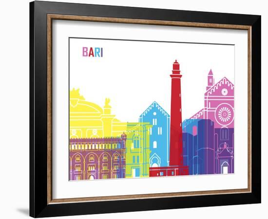 Bari Skyline Pop-paulrommer-Framed Art Print