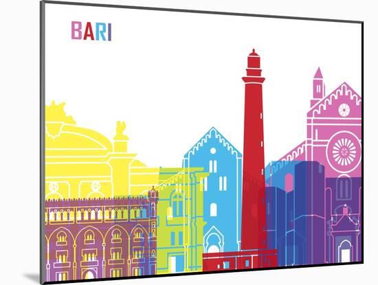 Bari Skyline Pop-paulrommer-Mounted Art Print