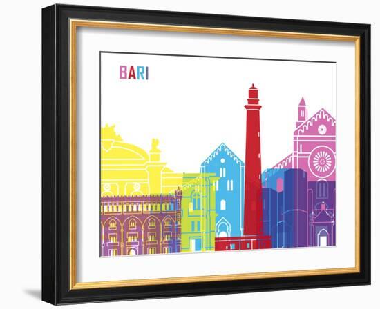 Bari Skyline Pop-paulrommer-Framed Art Print