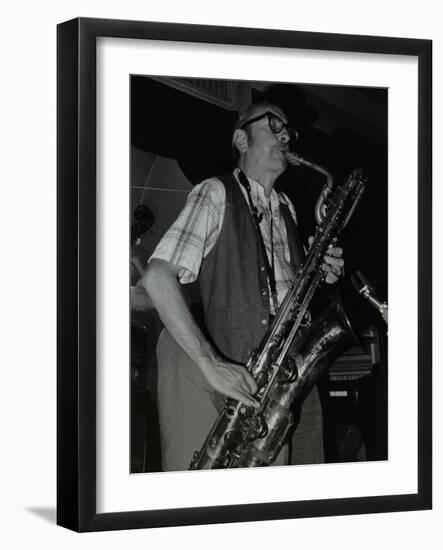 Baritone Saxophonist Pepper Adams Playing at the Red Lion, Hatfield, Hertfordshire, 20 August 1979-Denis Williams-Framed Photographic Print