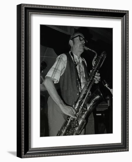 Baritone Saxophonist Pepper Adams Playing at the Red Lion, Hatfield, Hertfordshire, 20 August 1979-Denis Williams-Framed Photographic Print