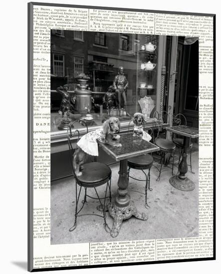 Barking at the Waiter with Newsprint-Jim Dratfield-Mounted Photo