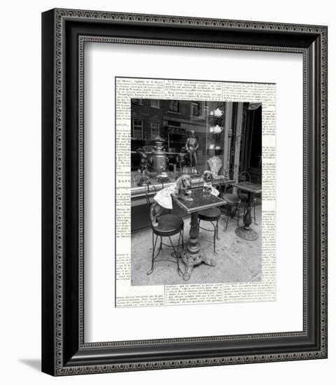 Barking at the Waiter with Newsprint-Jim Dratfield-Framed Photo