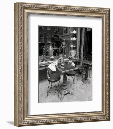 Barking at the Waiter-Jim Dratfield-Framed Photo