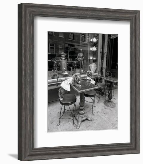 Barking at the Waiter-Jim Dratfield-Framed Photo