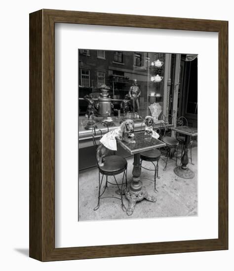 Barking at the Waiter-Jim Dratfield-Framed Photo