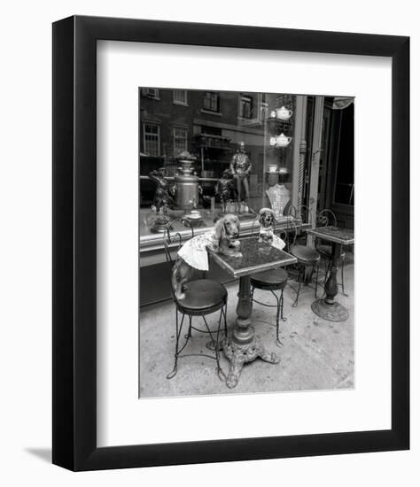 Barking at the Waiter-Jim Dratfield-Framed Photo