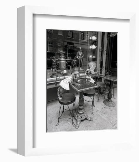 Barking at the Waiter-Jim Dratfield-Framed Photo