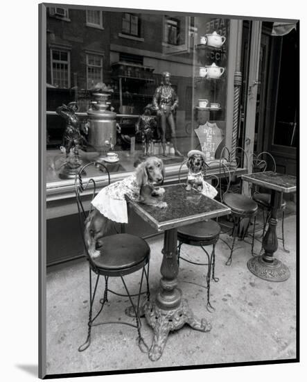 Barking at the Waiter-Jim Dratfield-Mounted Photo