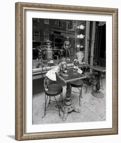 Barking at the Waiter-Jim Dratfield-Framed Photo