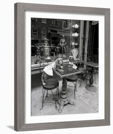 Barking at the Waiter-Jim Dratfield-Framed Photo