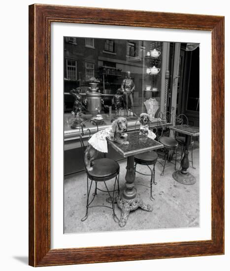 Barking at the Waiter-Jim Dratfield-Framed Photo