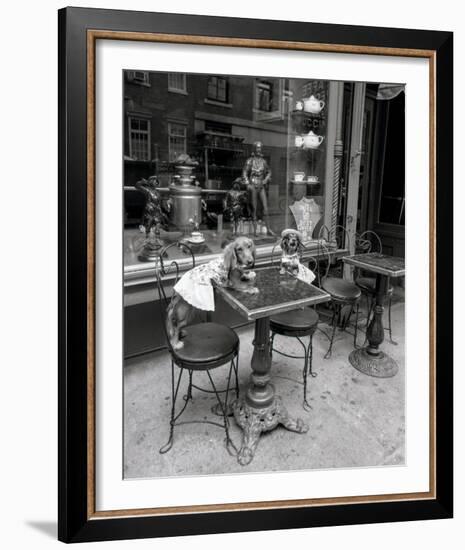 Barking at the Waiter-Jim Dratfield-Framed Photo